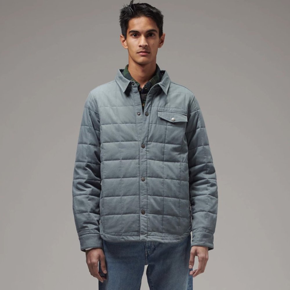 Men's Quilted Jacket Shirt DARK GREY (MTJ-004)